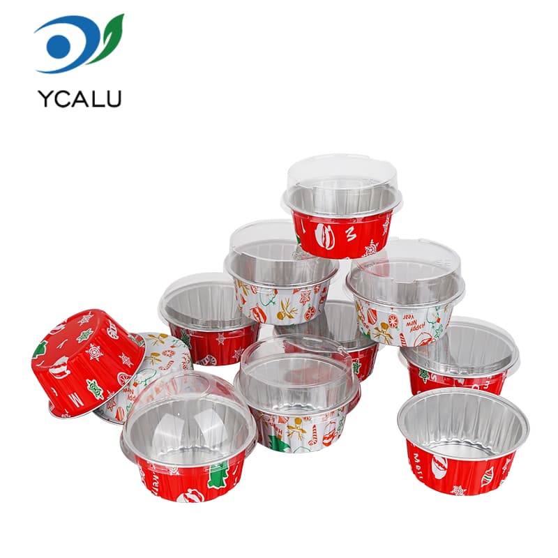 Cốc nướng lá nhôm in tùy chỉnh Giáng sinh
