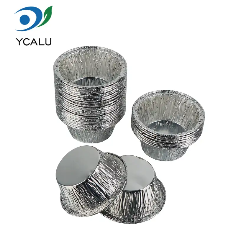 Hộp đựng bánh tròn bằng nhôm bạc