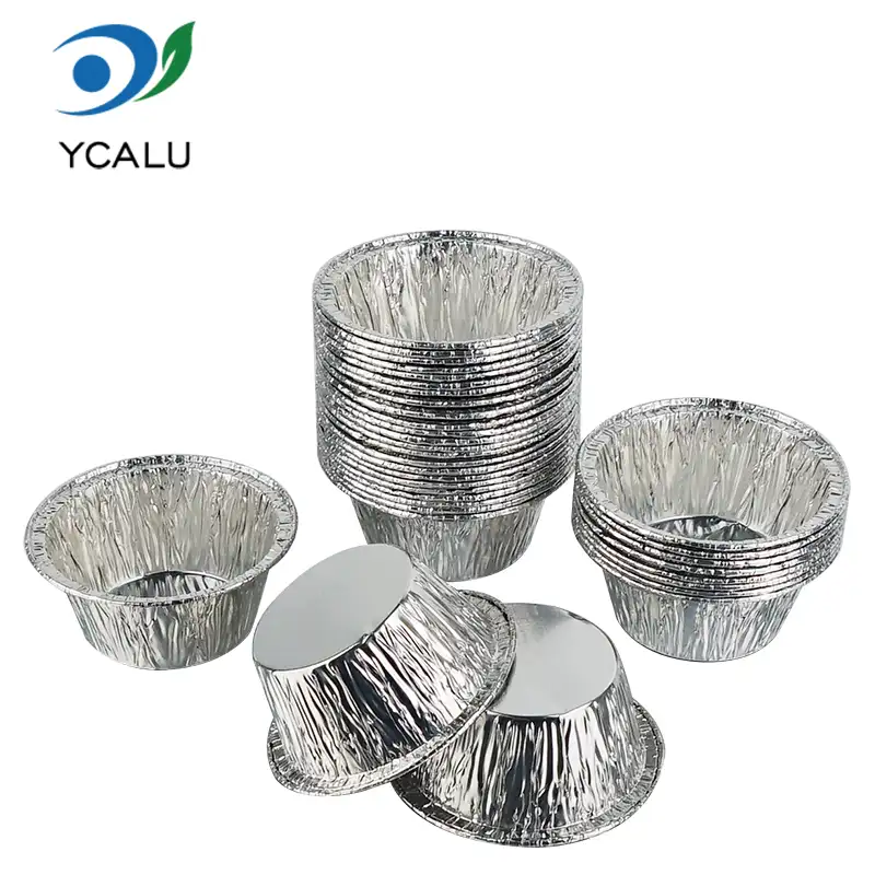 Hộp đựng bánh tròn bằng nhôm bạc
