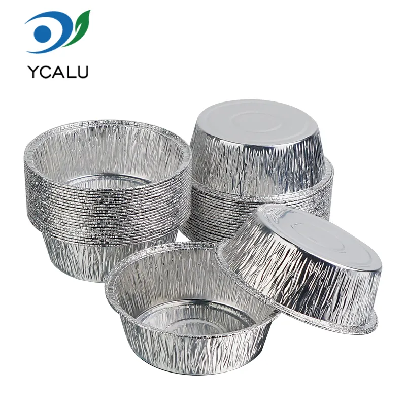 Hộp đựng giấy nhôm bạc nướng tròn nhỏ