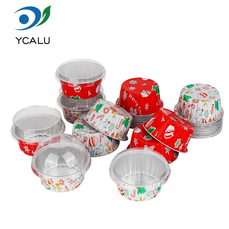 Cốc nướng lá nhôm in tùy chỉnh Giáng sinh Cốc nướng lá nhôm in tùy chỉnh Giáng sinh