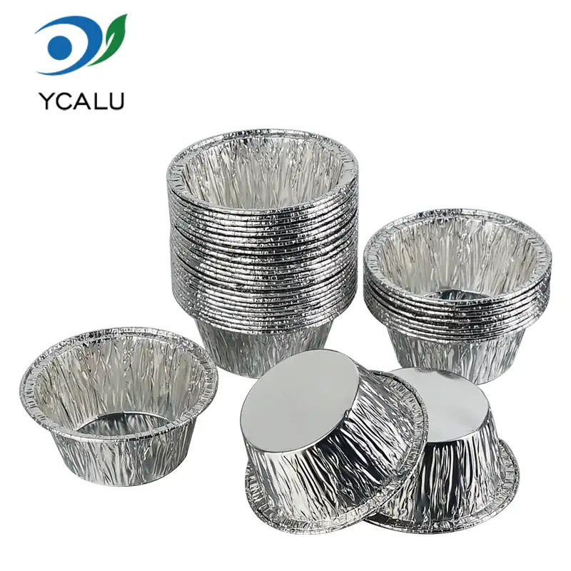 Hộp đựng bánh tròn bằng nhôm bạc