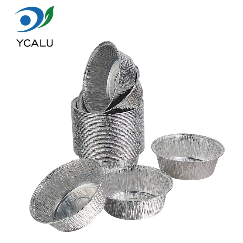 Hộp đựng giấy nhôm bạc nướng tròn nhỏ