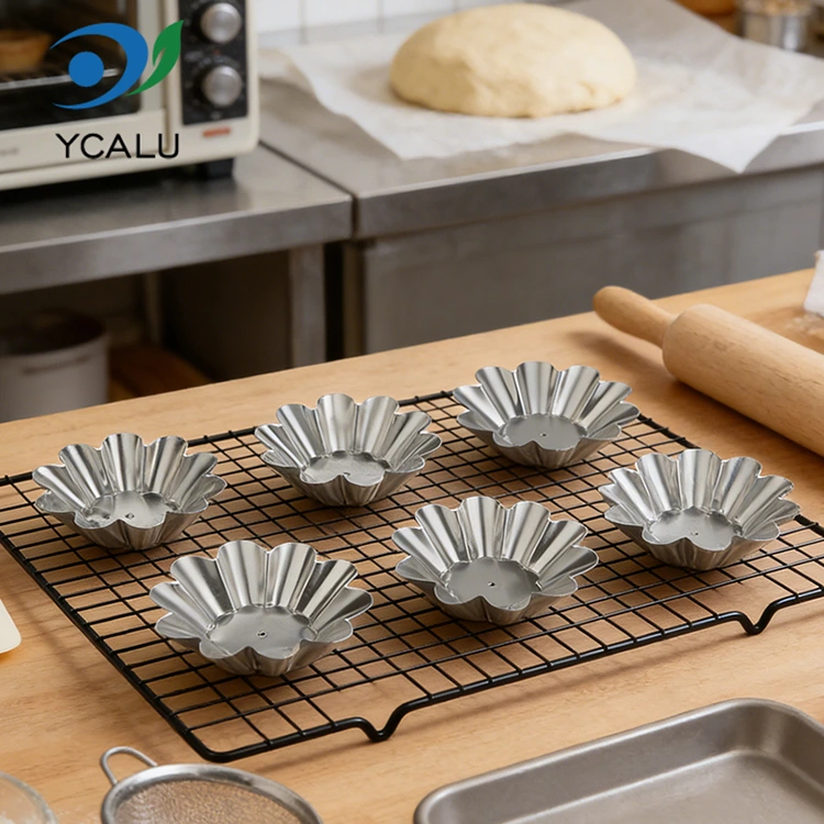 Khay đựng trứng hoa cúc dùng một lần Hộp đựng thức ăn bằng nhôm bạc