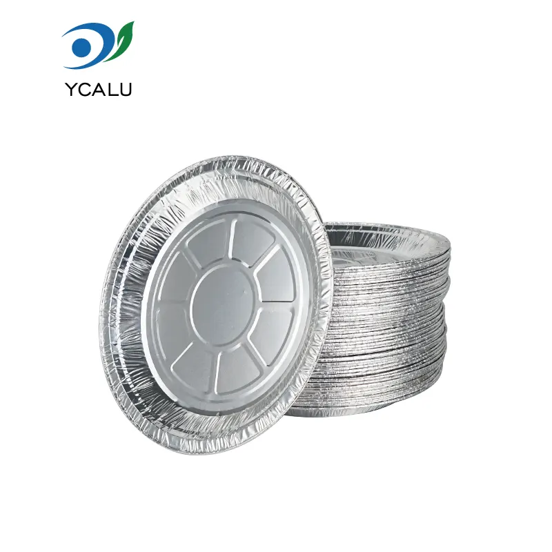 Nồi chiên không khí dạng đĩa dùng một lần Hộp đựng thực phẩm bằng lá nhôm bạc