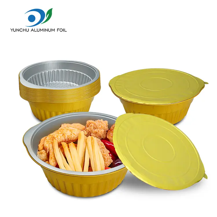 Nồi nóng dùng một lần Golden Round Vỏ thùng nhôm