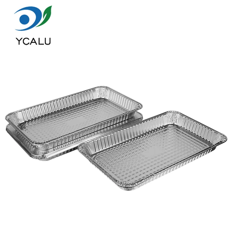 Lò nướng thịt công suất lớn dùng một lần Hộp đựng thực phẩm bằng nhôm bạc Lò nướng thịt công suất lớn dùng một lần Hộp đựng thực phẩm bằng nhôm bạc