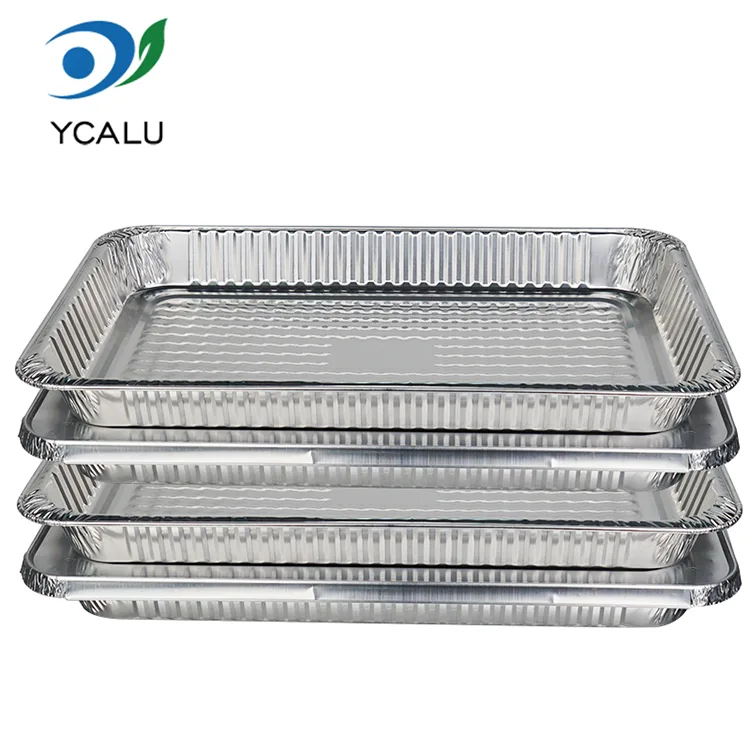 Lò nướng thịt công suất lớn dùng một lần Hộp đựng thực phẩm bằng nhôm bạc