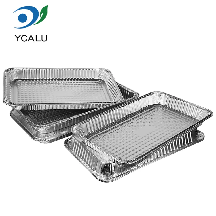 Lò nướng thịt công suất lớn dùng một lần Hộp đựng thực phẩm bằng nhôm bạc