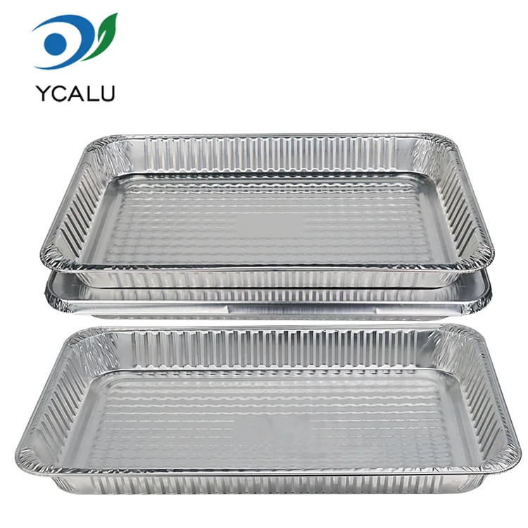 Lò nướng thịt công suất lớn dùng một lần Hộp đựng thực phẩm bằng nhôm bạc