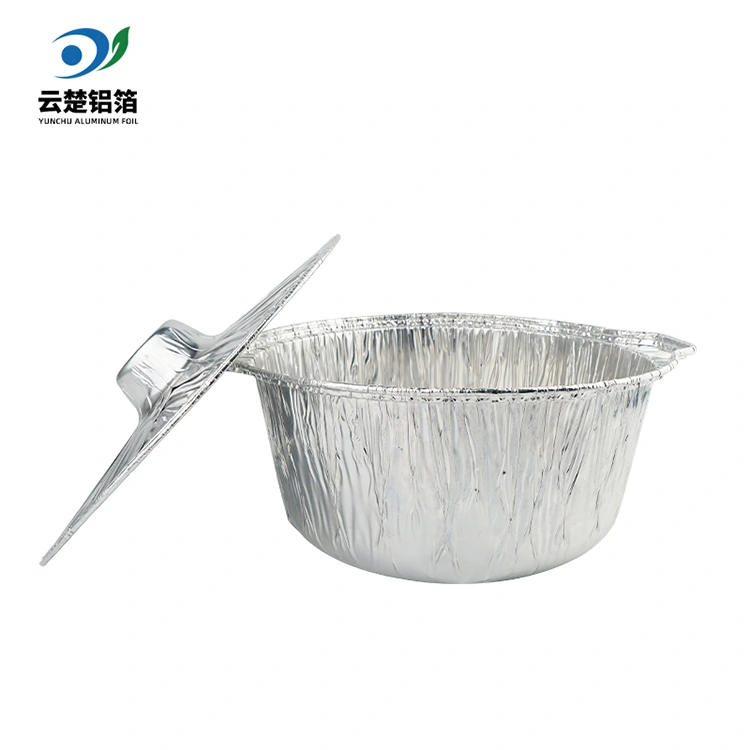 Nồi nóng cầm tay dùng một lần và chảo hộp đựng giấy nhôm bạc