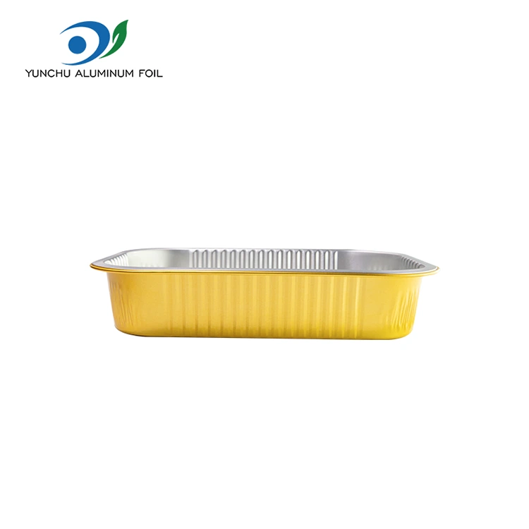 Hộp đựng bằng nhôm hình chữ nhật dùng một lần cho bao bì thực phẩm Hộp đựng bằng nhôm hình chữ nhật dùng một lần cho bao bì thực phẩm