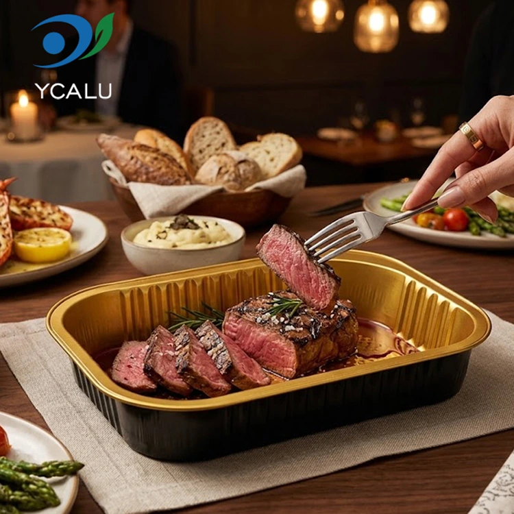 Hộp đựng bằng nhôm đựng thức ăn hình chữ nhật dùng một lần