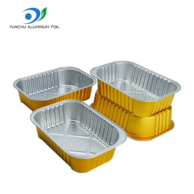 Thùng chứa nhôm vỉ nướng hình chữ nhật dùng một lần
