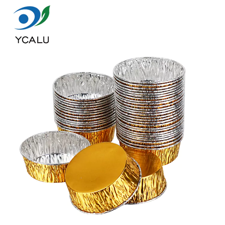 Khay nướng tròn dùng một lần Hộp đựng thực phẩm bằng nhôm bạc