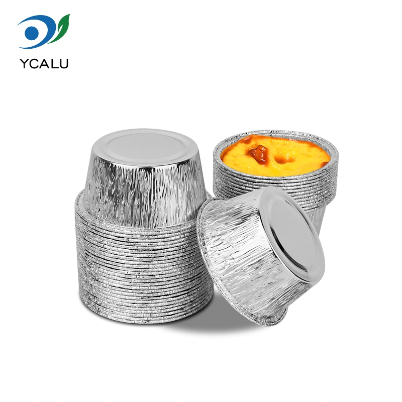 Khay đựng bánh tròn dùng một lần Hộp đựng bằng nhôm bạc Khay đựng bánh tròn dùng một lần Hộp đựng bằng nhôm bạc