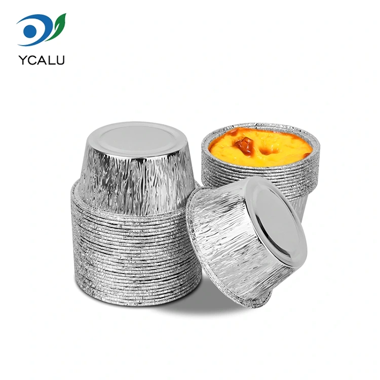 Khay đựng bánh tròn dùng một lần Hộp đựng bằng nhôm bạc Khay đựng bánh tròn dùng một lần Hộp đựng bằng nhôm bạc