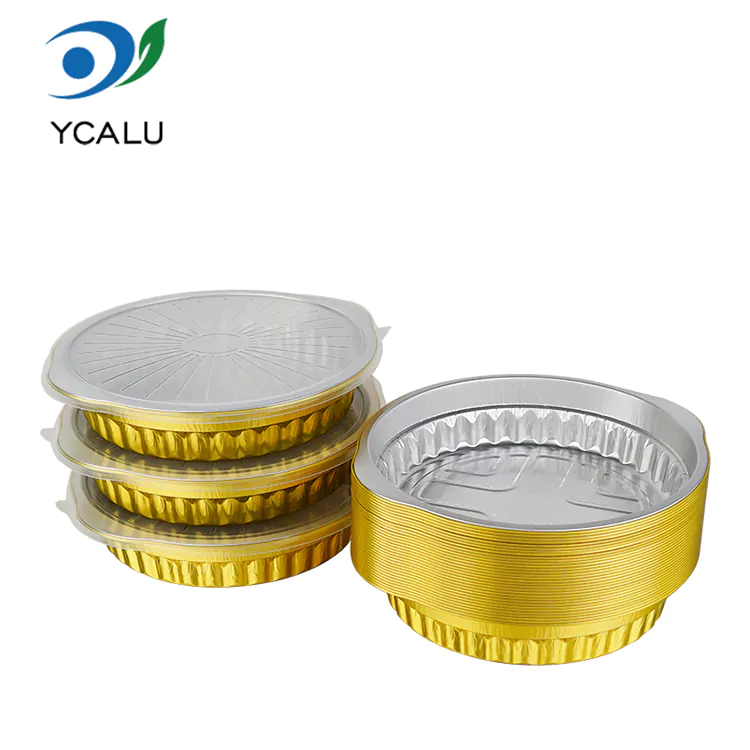 Hộp đựng giấy nhôm đựng thức ăn tròn dùng một lần