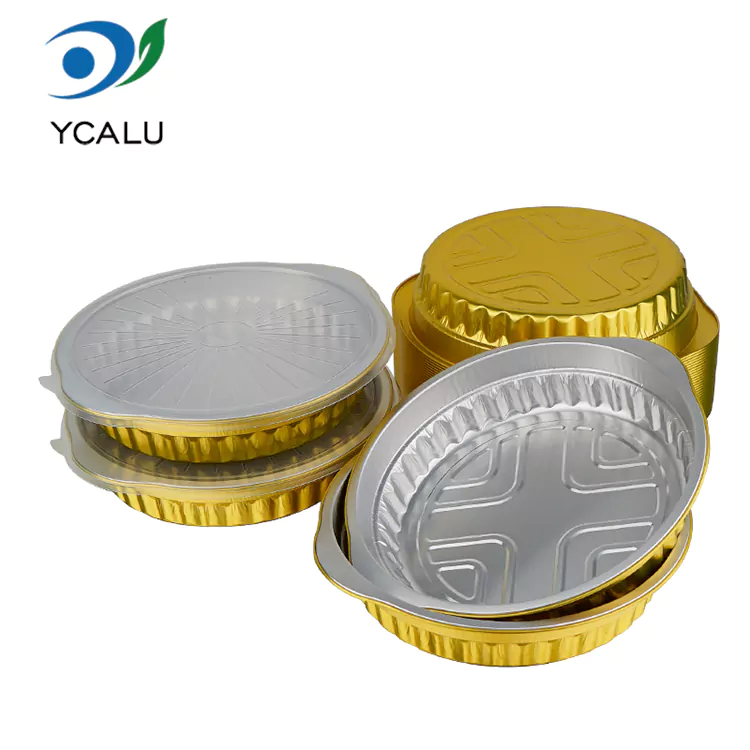 Hộp đựng giấy nhôm đựng thức ăn tròn dùng một lần