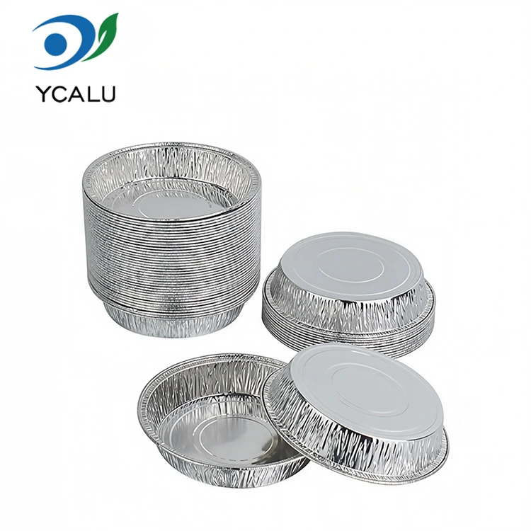 Hộp đựng giấy nhôm bạc nướng tròn dùng một lần Hộp đựng giấy nhôm bạc nướng tròn dùng một lần
