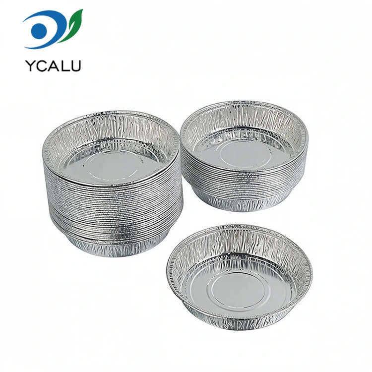 Hộp đựng giấy nhôm bạc nướng tròn dùng một lần