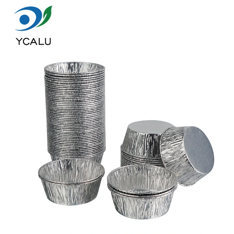 Nước sốt tròn dùng một lần Hộp đựng thức ăn bằng lá nhôm bạc Nước sốt tròn dùng một lần Hộp đựng thức ăn bằng lá nhôm bạc