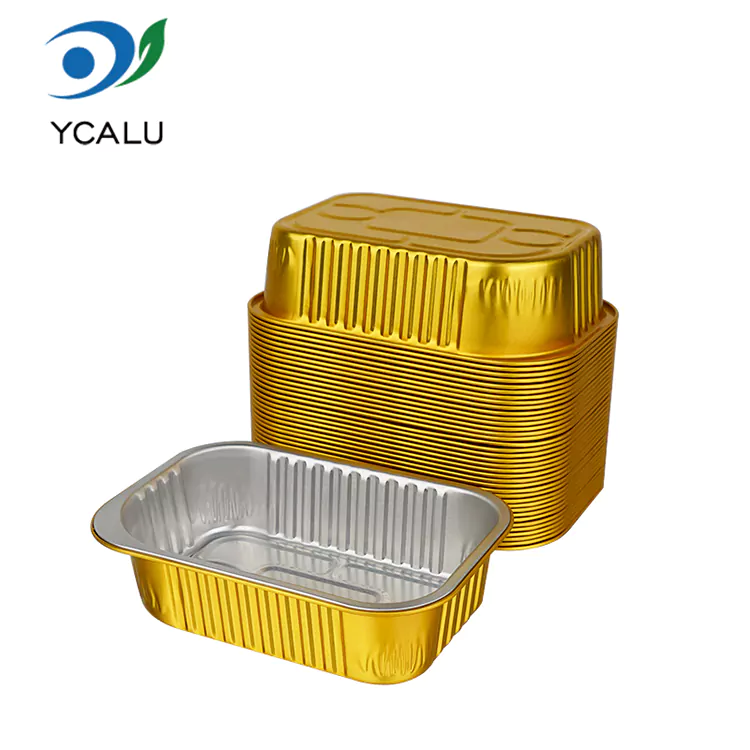 Hộp đựng giấy nhôm đựng thức ăn hình vuông dùng một lần