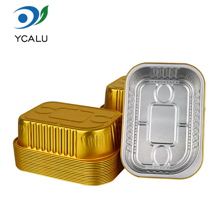 Hộp đựng giấy nhôm đựng thức ăn hình vuông dùng một lần