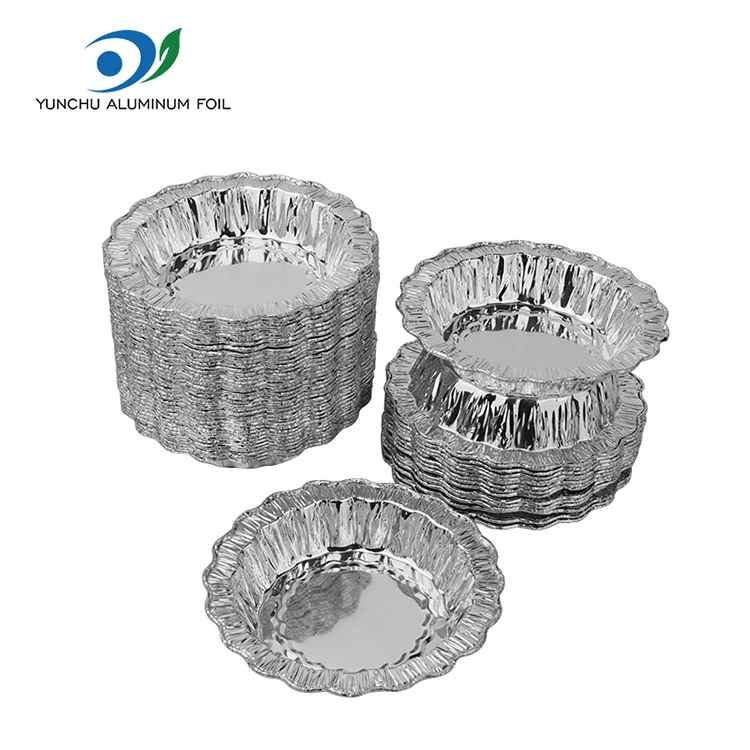 Bánh nướng ren tròn Hộp đựng bằng nhôm bạc