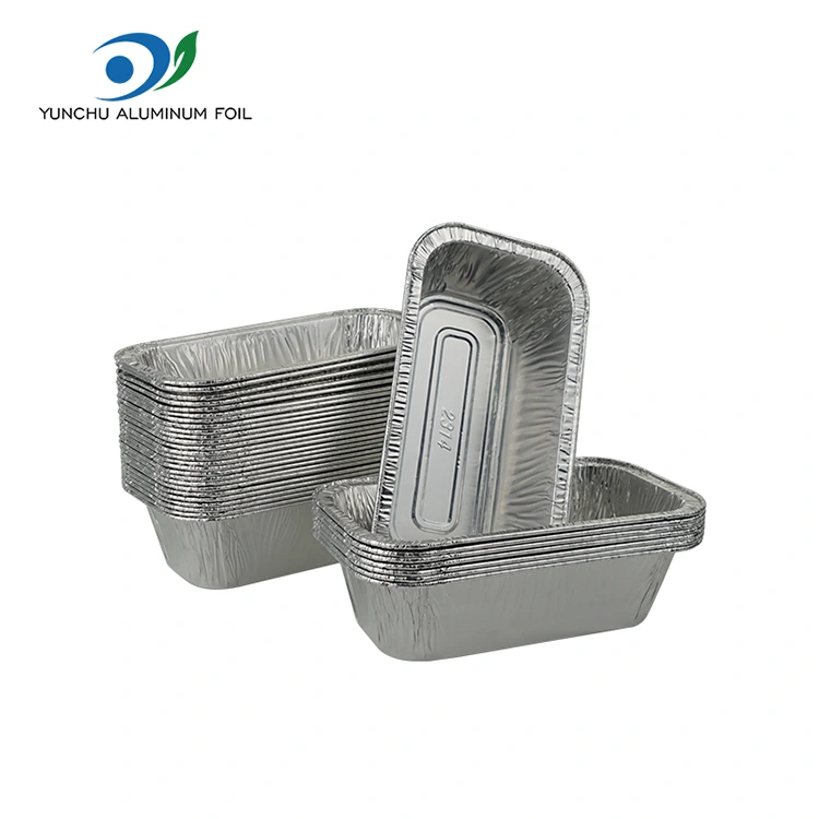 Nồi chiên không khí hình chữ nhật nướng hộp đựng nhôm bạc
