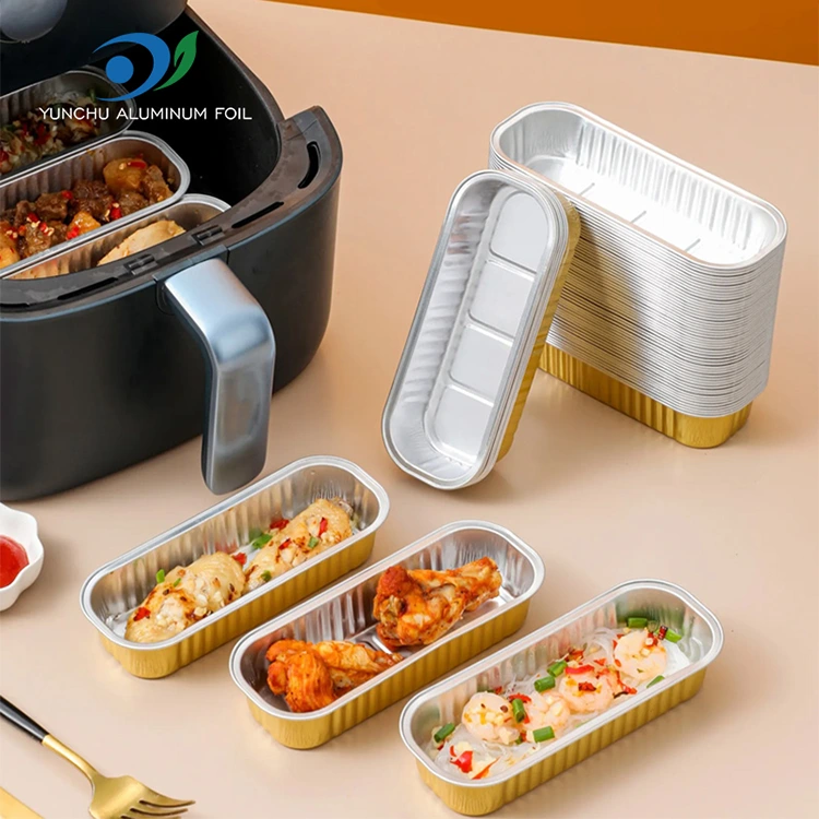 Bánh nướng hình chữ nhật nhôm nhôm nhôm hộp đựng