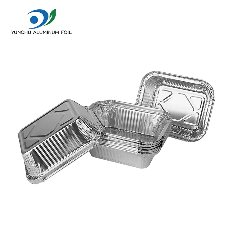 Thùng chứa nhôm thịt nướng hình chữ nhật