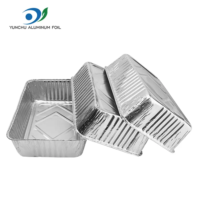 Bánh mì hình chữ nhật Takeaway Silver Foiler hộp đựng
