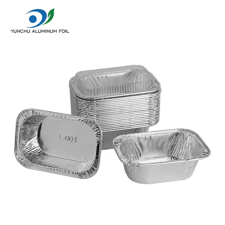 Bánh hình chữ nhật nướng hộp nhôm bạc