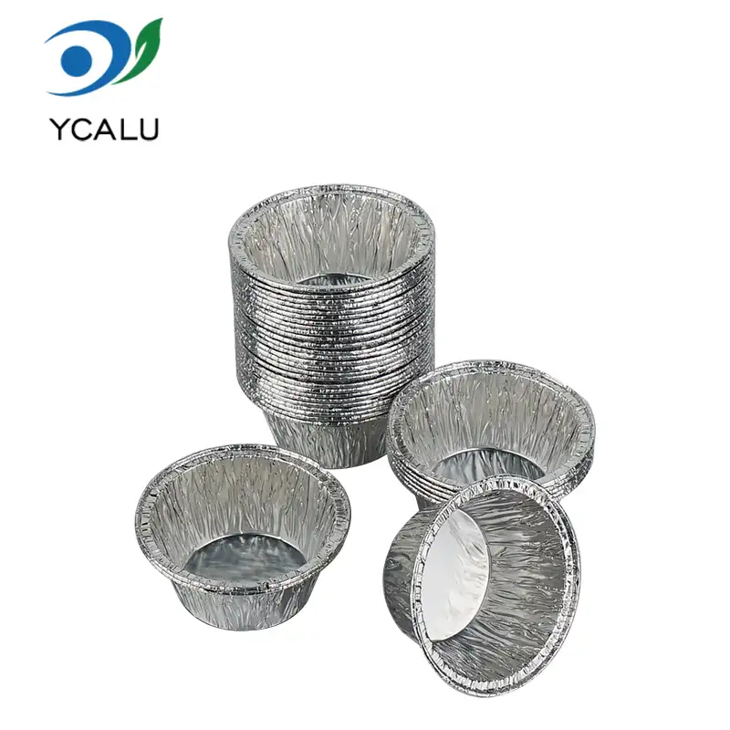 Hộp đựng bánh tròn bằng nhôm bạc