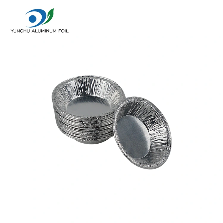 Tart trứng tròn cho đồ ăn nhẹ hộp đựng thức ăn bằng nhôm bạc