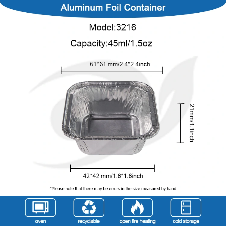 Hộp đựng giấy nhôm bằng không khí vuông không khí