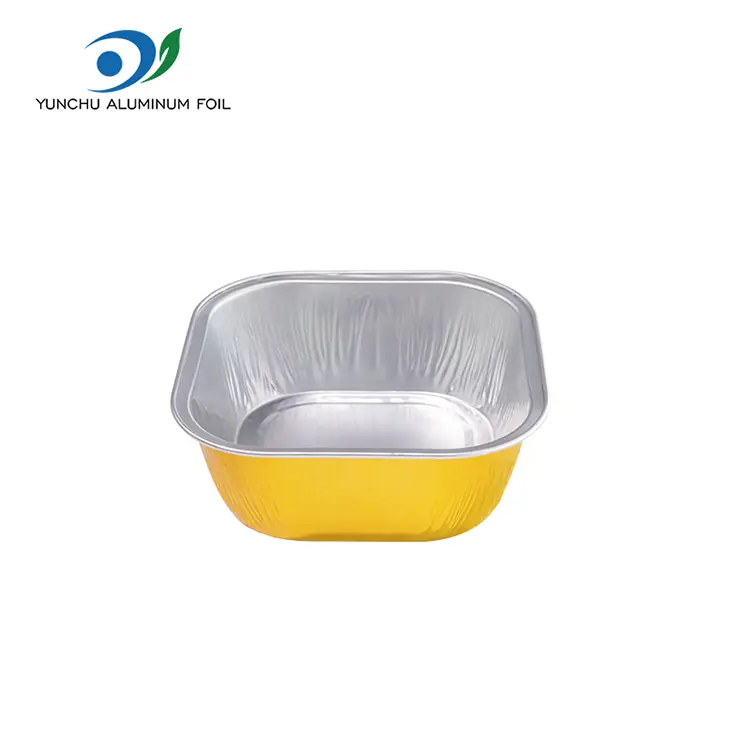 Màu vuông làm bánh nhôm nhôm nhôm hộp đựng
