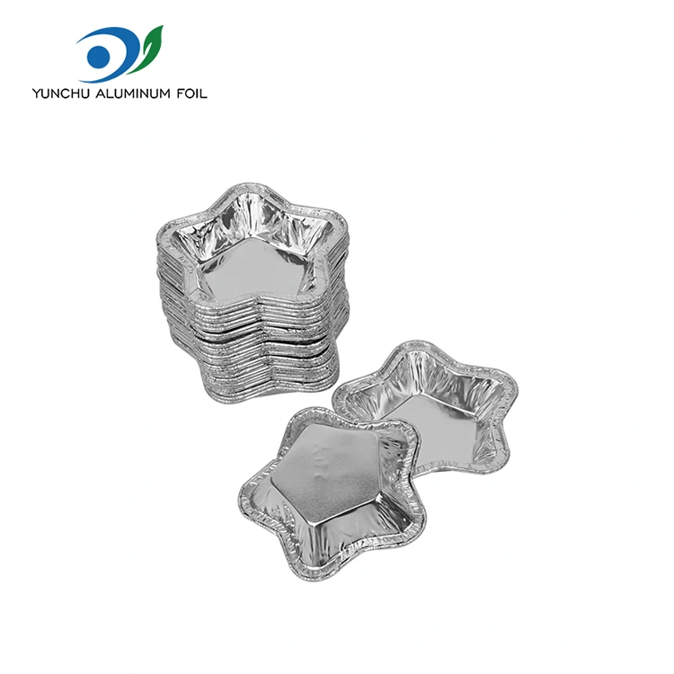 Cốc đựng bánh tart bằng giấy nhôm hình ngôi sao dùng để nướng Hộp đựng thức ăn bằng giấy nhôm